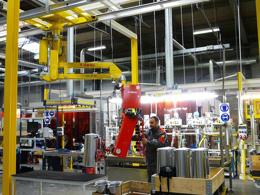 Machine onderdelen eenvoudig tillen heffen en verplaatsen met Dalmec tilhulpen