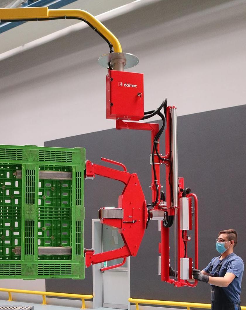 Arcadel – manipulation ergonomique pour l’industrie alimentaire, chimique et plastique : rotation, serrage et manipulation de palettes